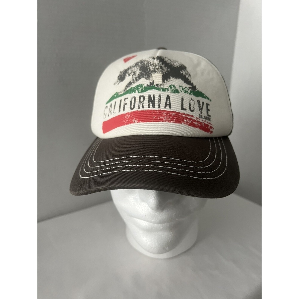 Billabong California Love Charcoal Gray Snapback Trucker Mesh Back Hat Cap